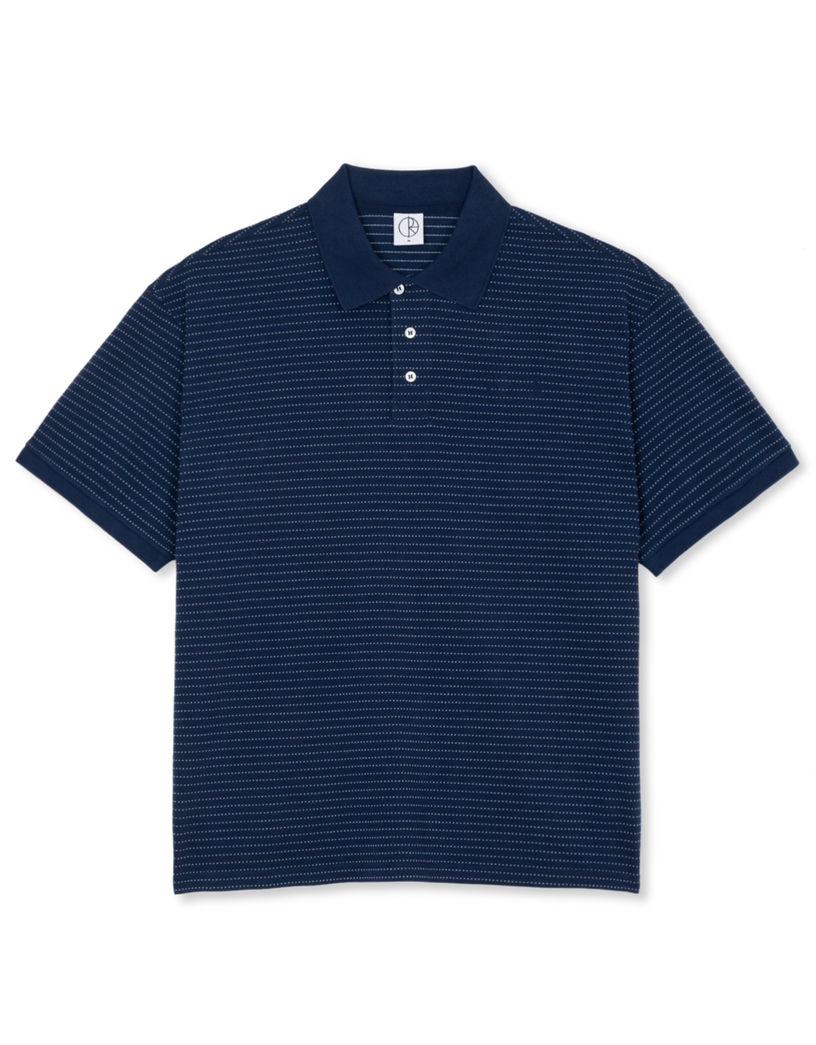 POLAR DOTS SURF POLO S/S - DARK BLUE