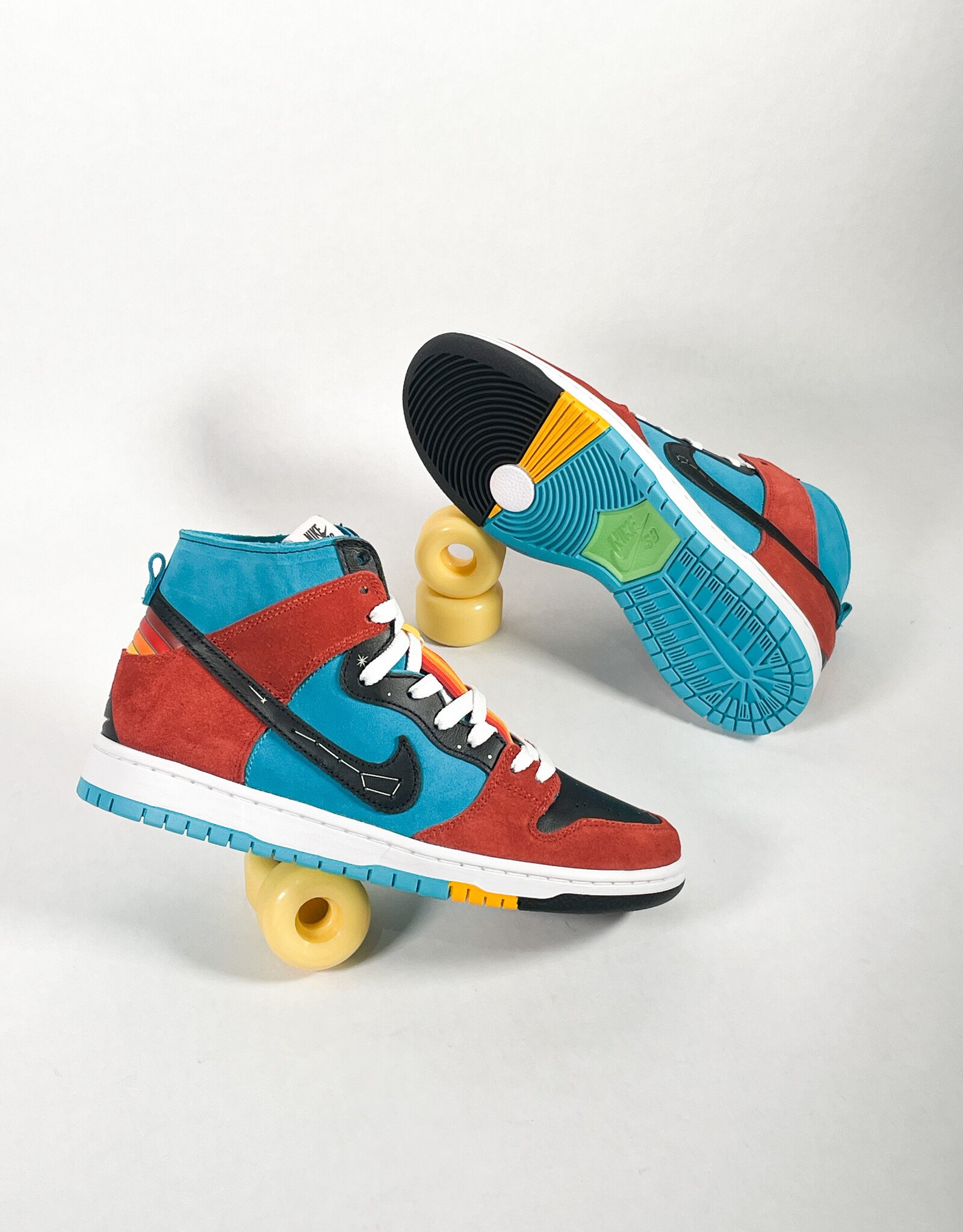NIKE NIKE SB DUNK HIGH DECON TURQUOISE BLUE/BLACK-RUGGED ORANGE
