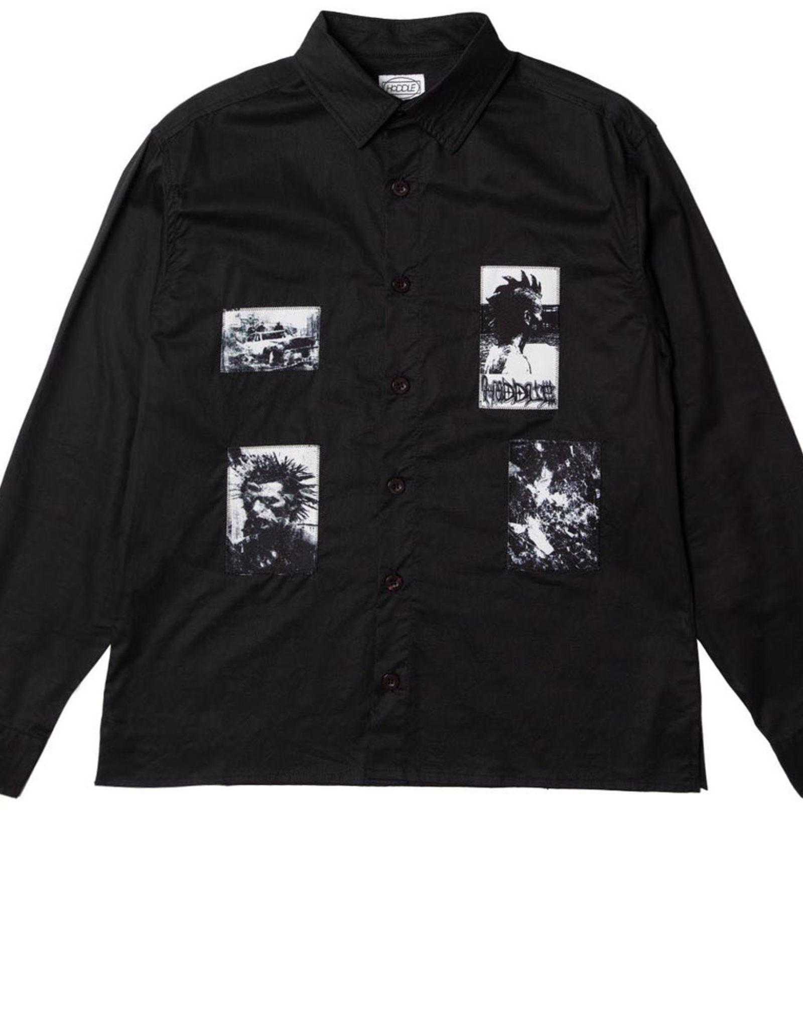 HODDLE HODDLE VISION OF OXFORD L/S BUTTON SHIRT - BLACK