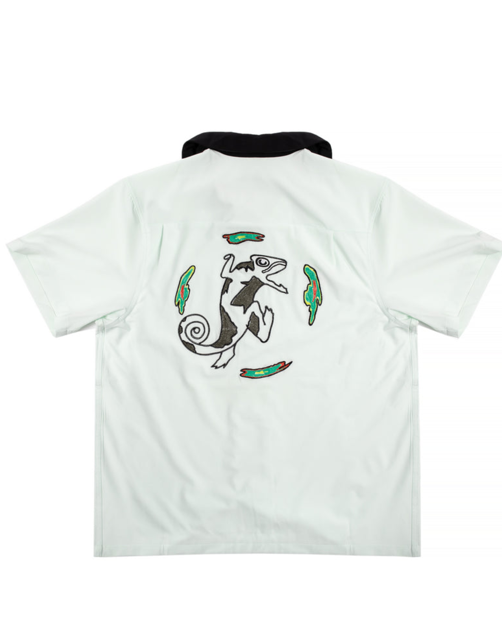 NIKE NIKE SB OLYMPIC S/S BUTTON SKATE BOWLER - BARELY GREEN