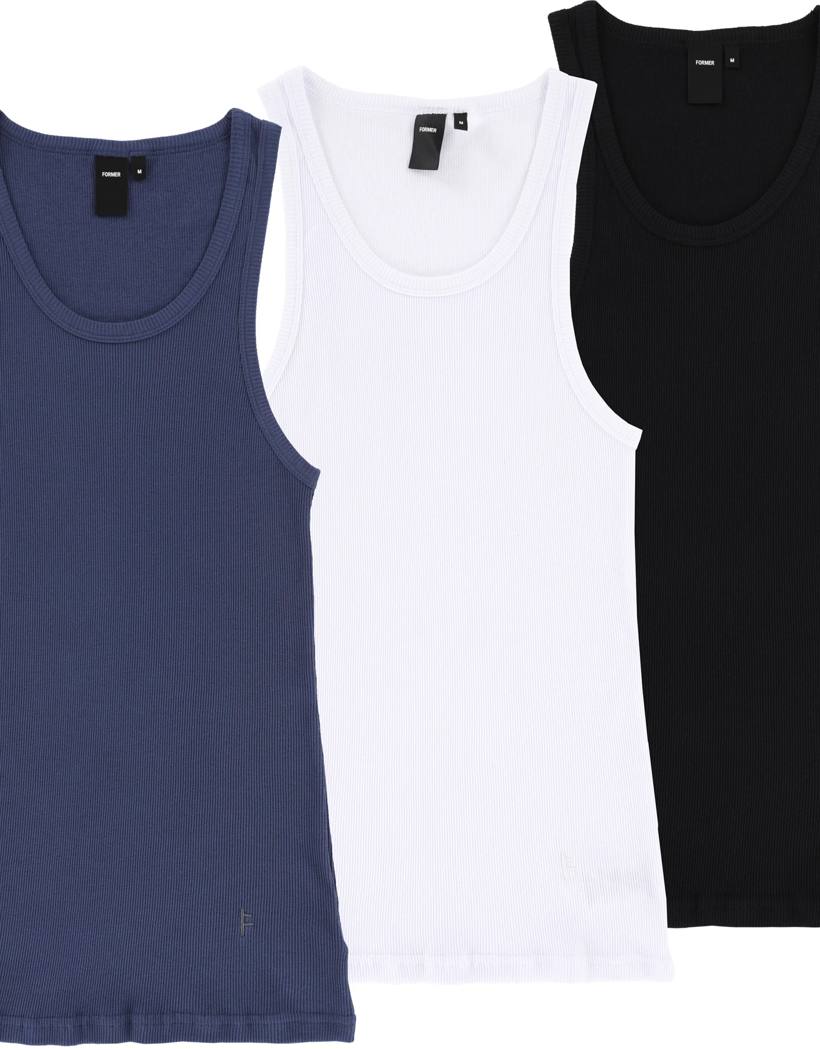 FORMER FORMER UNIFORM RIB SINGLET 3 PACK MULTI