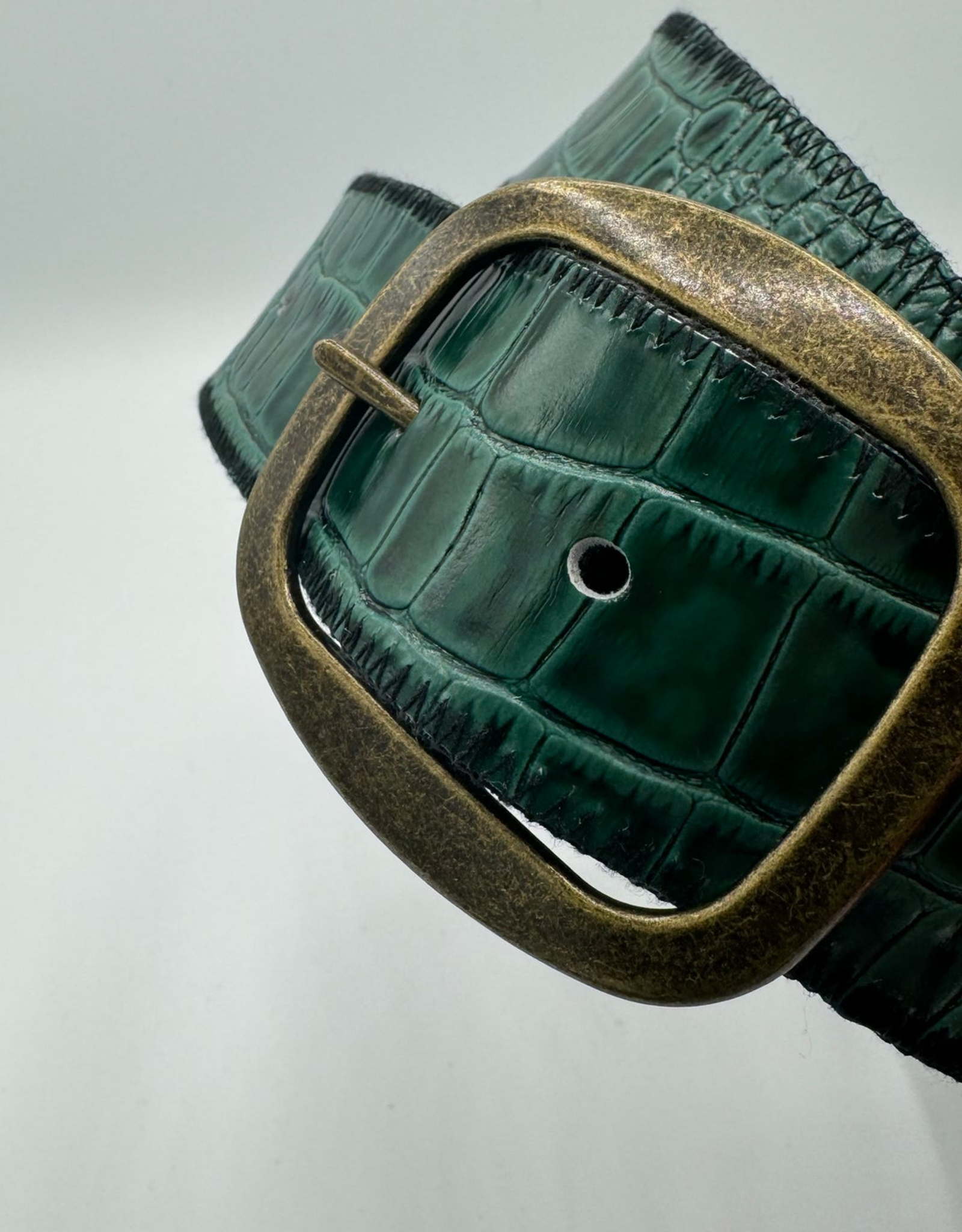 SEWN BY SPUD SEWN BY SPUD EMERALD CROC BELT