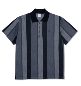 POLAR JACQUES POLO SHIRT HERRINGBONE - BLUE