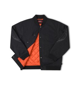 FORMER FORMER AG VARSITY COIL JACKET - BLACK