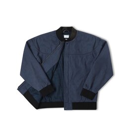FORMER FORMER VT SUEDE BOMBER JACKET - NAVY