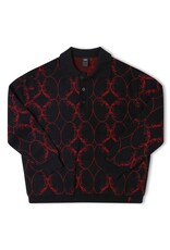 FORMER FORMER COIL KNIT L/S POLO - BLACK BLOOD