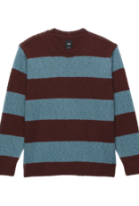 VANS VANS DARBY STRIPE CREW SWEATER - BITTER CHOCOLATE