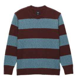 VANS VANS DARBY STRIPE CREW SWEATER - BITTER CHOCOLATE