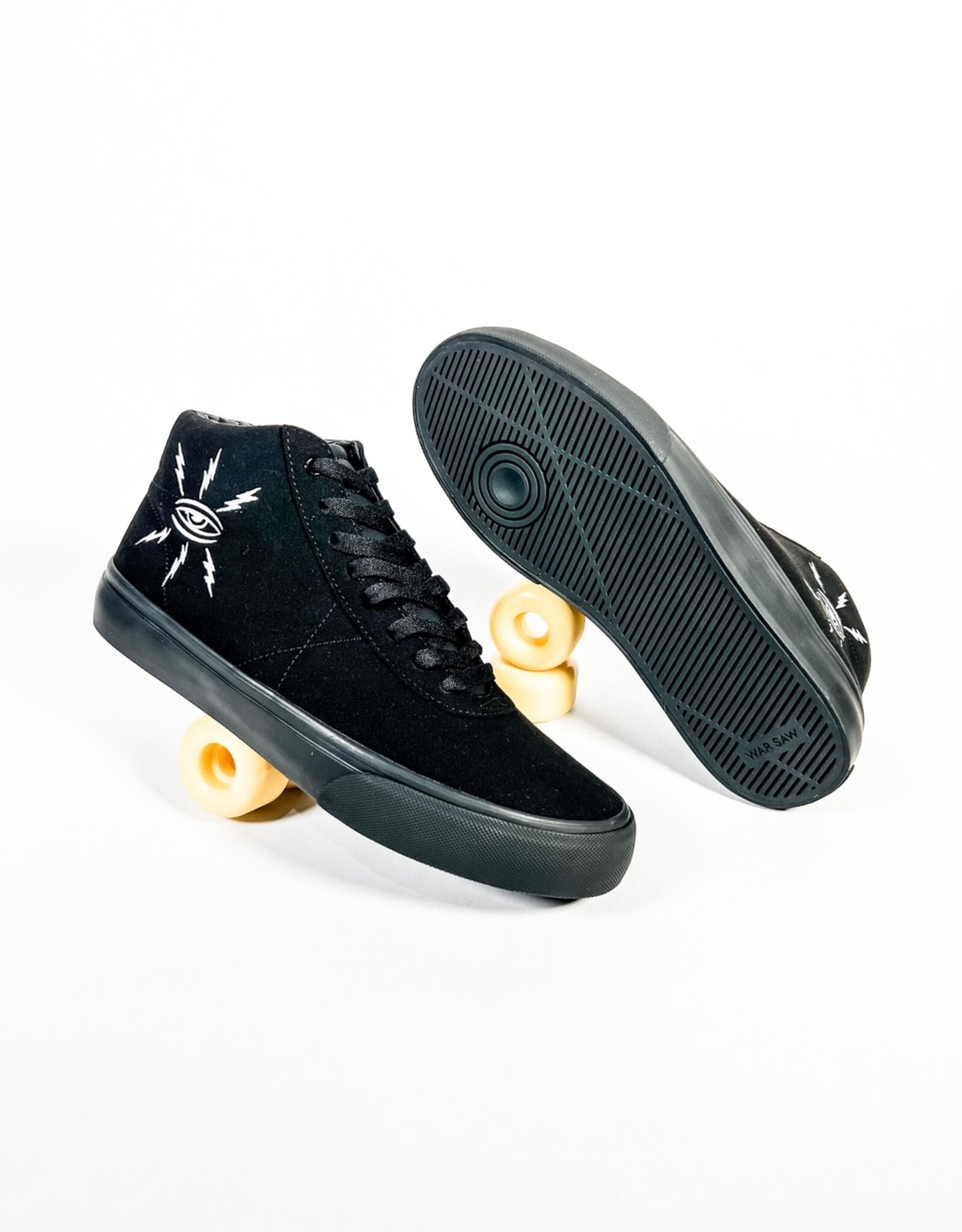 WAR SAW CHAPTER MID ET SYN SUEDE  - BLACK/BLACK