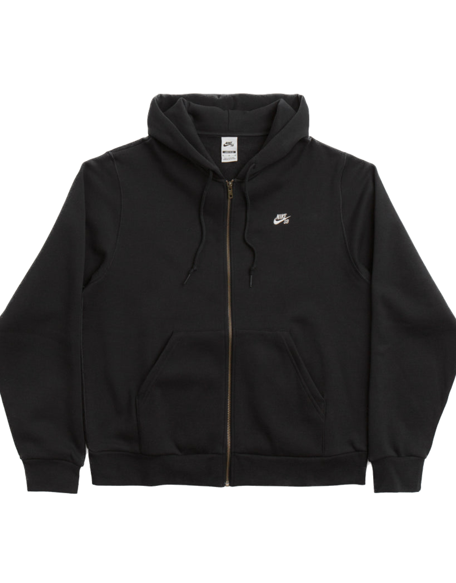 NIKE NIKE SB FULL-ZIP FLEECE SKATE HOODIE - BLACK