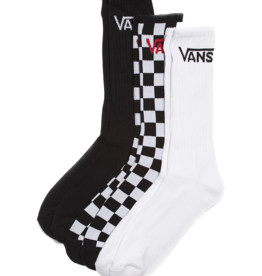 VANS VANS CLASSIC CREW SOCK 3 PACK - BLACK/WHITE