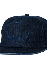 KROOKED SKRIPT SNAPBACK HAT - DENIM