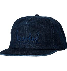 KROOKED SKRIPT SNAPBACK HAT - DENIM