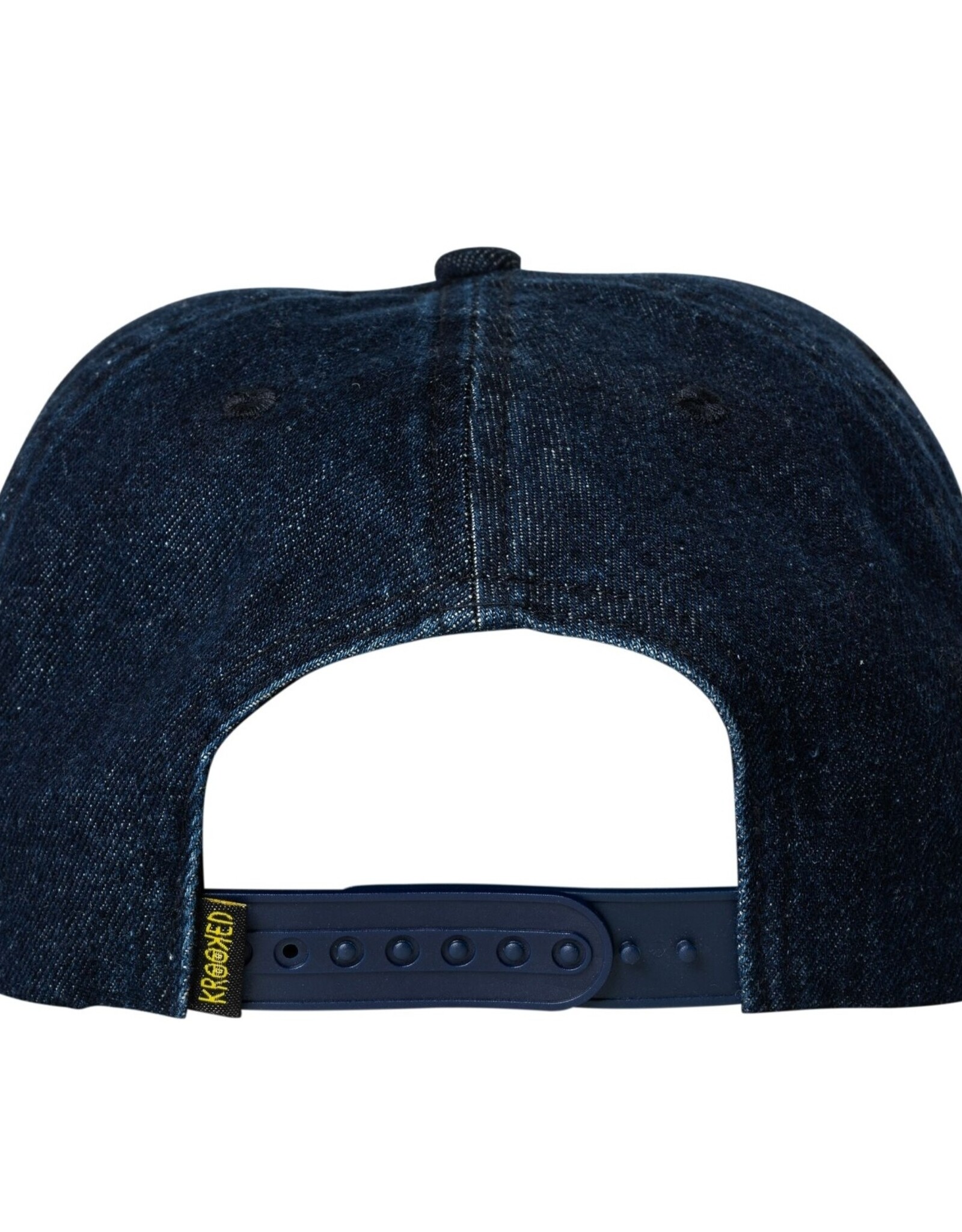KROOKED SKRIPT SNAPBACK HAT - DENIM