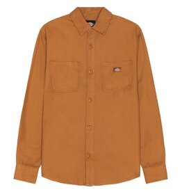DICKIES DICKIES DUCK CANVAS L/S UTILITY SHIRT - BROWN
