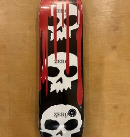 ZERO SKATEBOARDS ZERO SKATEBOARDS 3 SKULL BLOOD LOGO DECK - 8.5