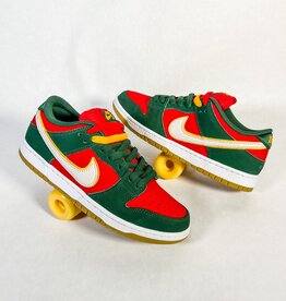 NIKE SB DUNK LOW PRO PRM FIR/WHITE-UNIVERSITY GOLD