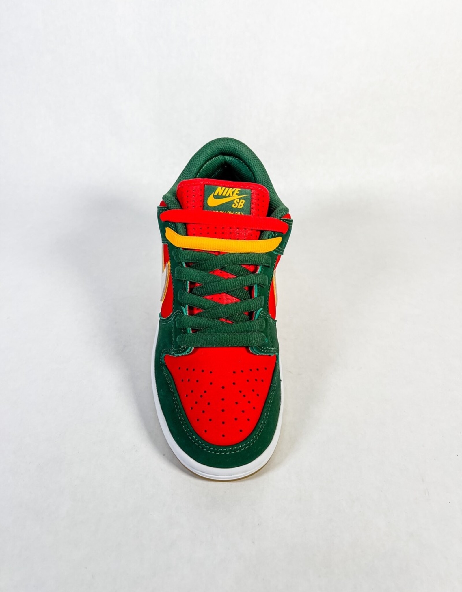 NIKE NIKE SB DUNK LOW PRO PRM FIR/WHITE-UNIVERSITY GOLD