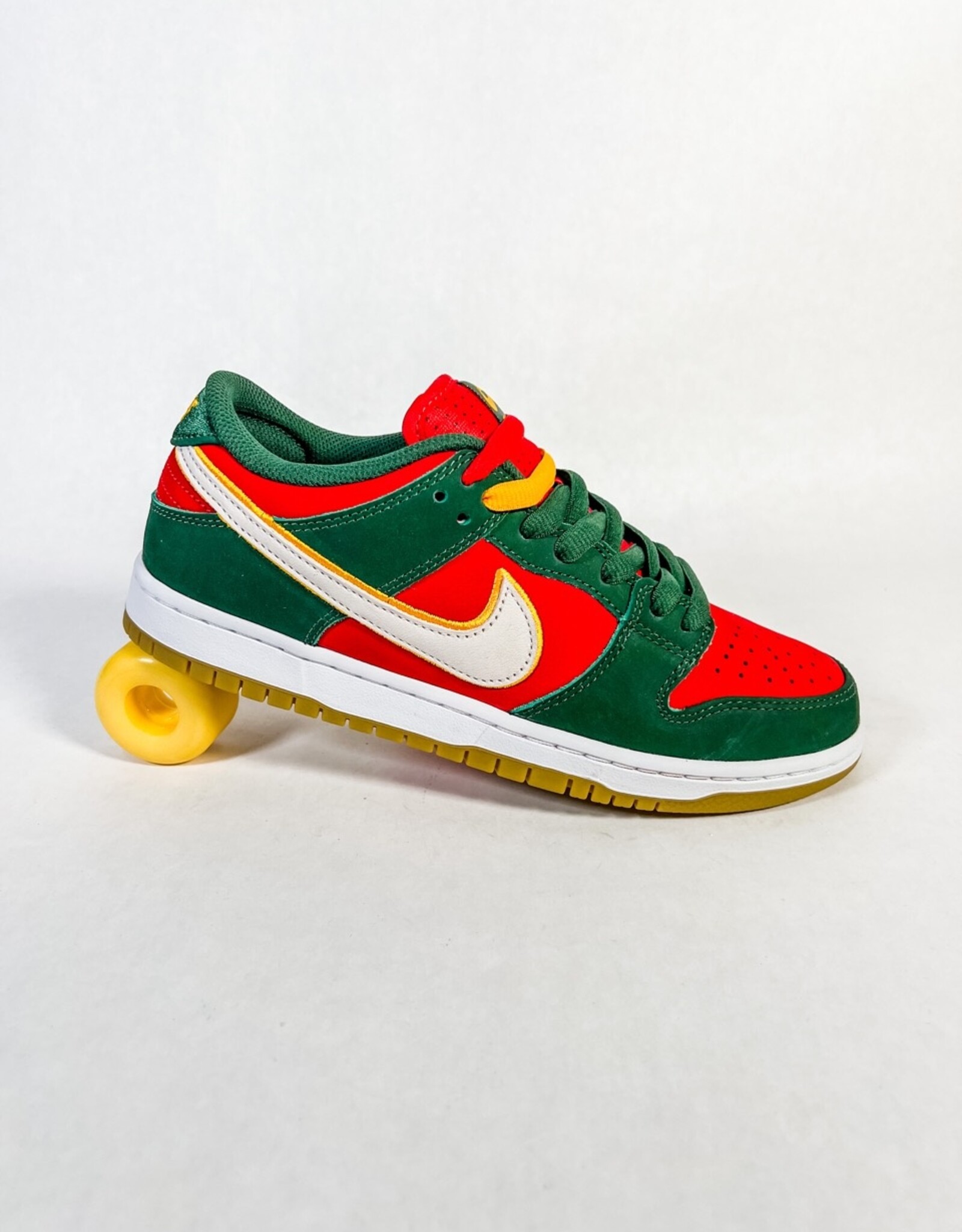 NIKE SB DUNK LOW PRO PRM FIR/WHITE-UNIVERSITY GOLD