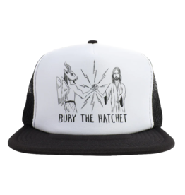 THRASHER THRASHER X TOY MACHINE B.T.H. TRUCKER HAT BLACK/WHITE