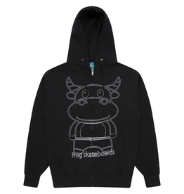 FROG FROG TOTALLY AWESOME ZIP HOODIE - BLACK