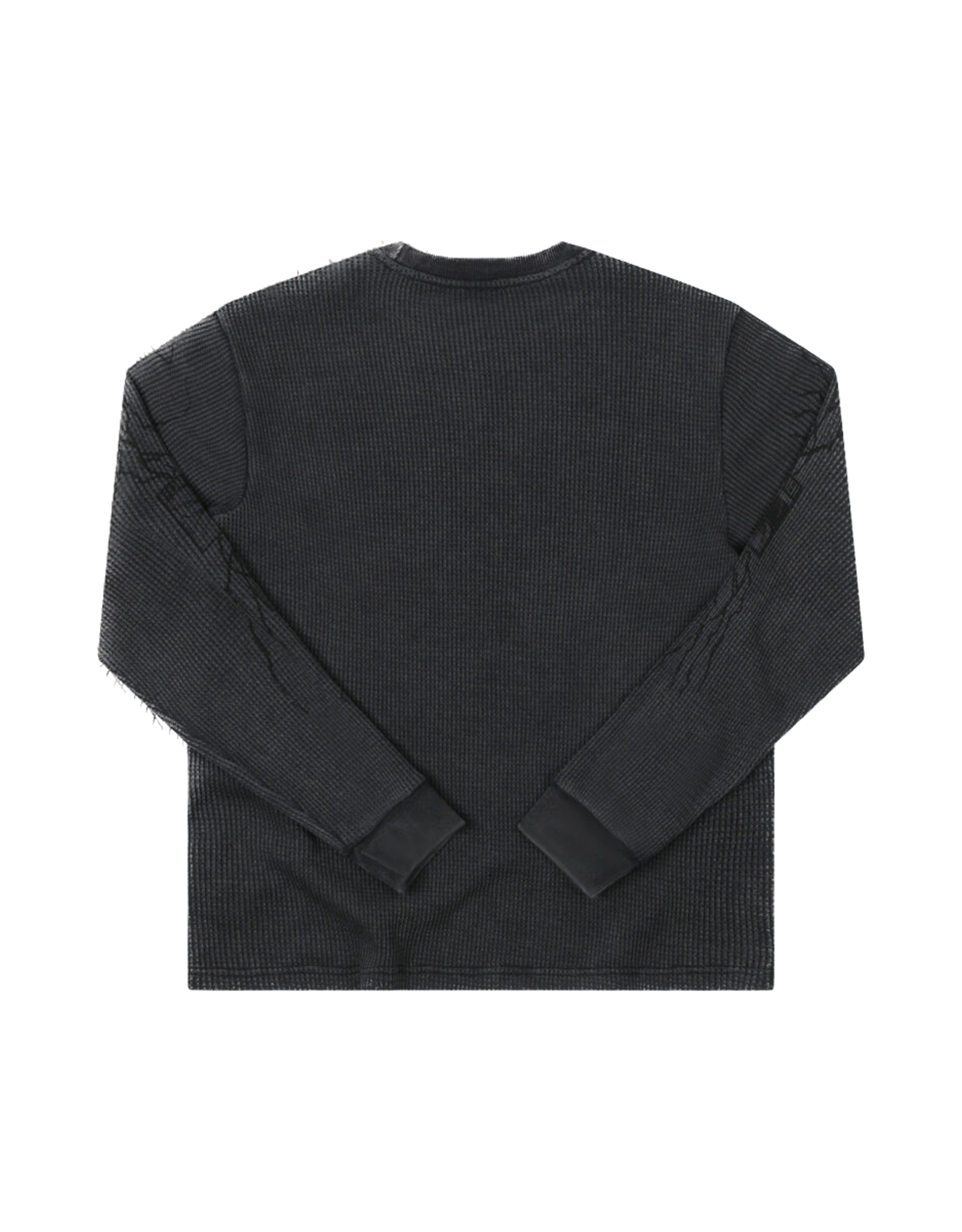 FORMER FORMER SCRAWL L/S WAFFLE SHIRT - WASHED BLACK