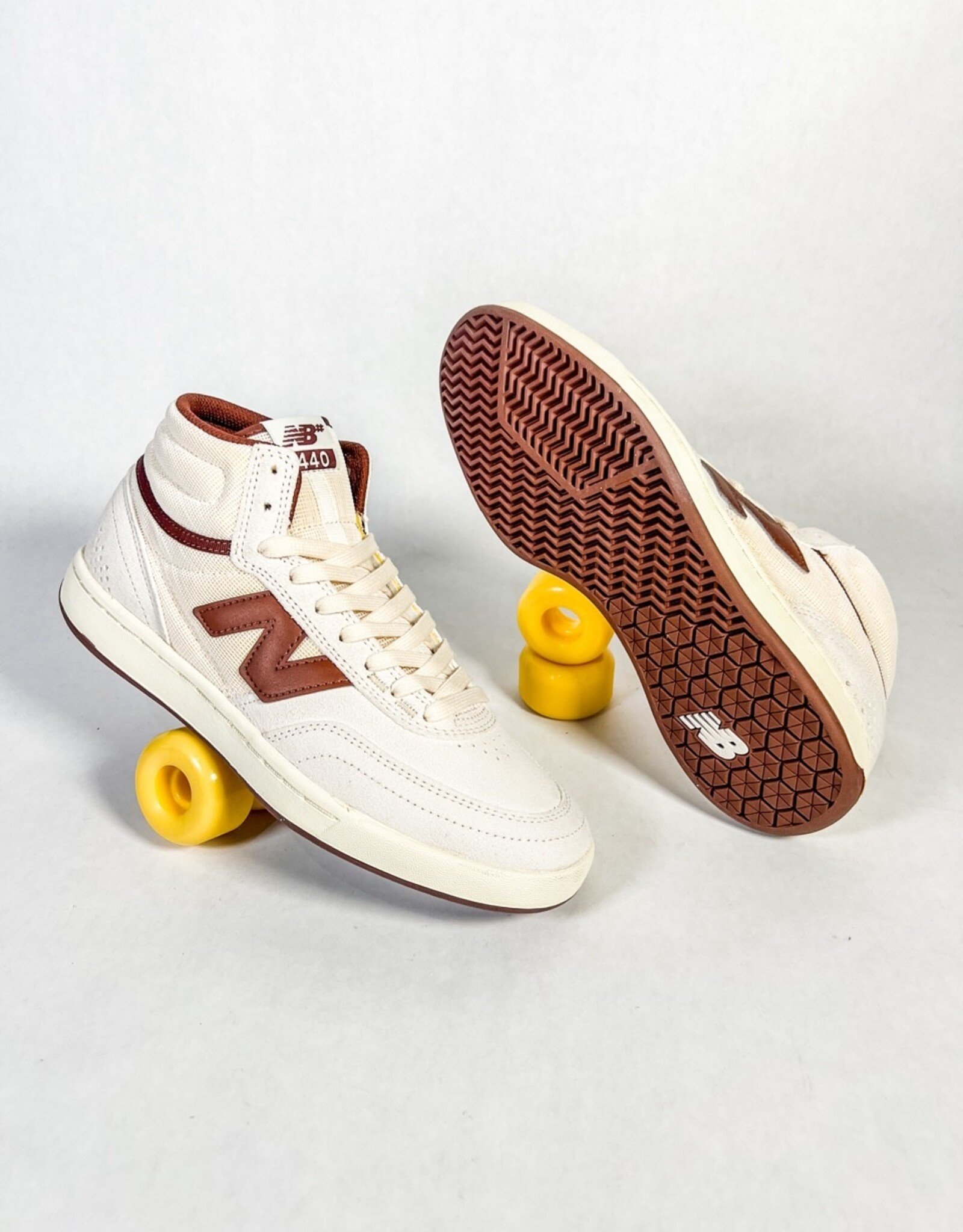 NEW BALANCE NUMERIC 440 HIGH V2 - WHITE/BROWN