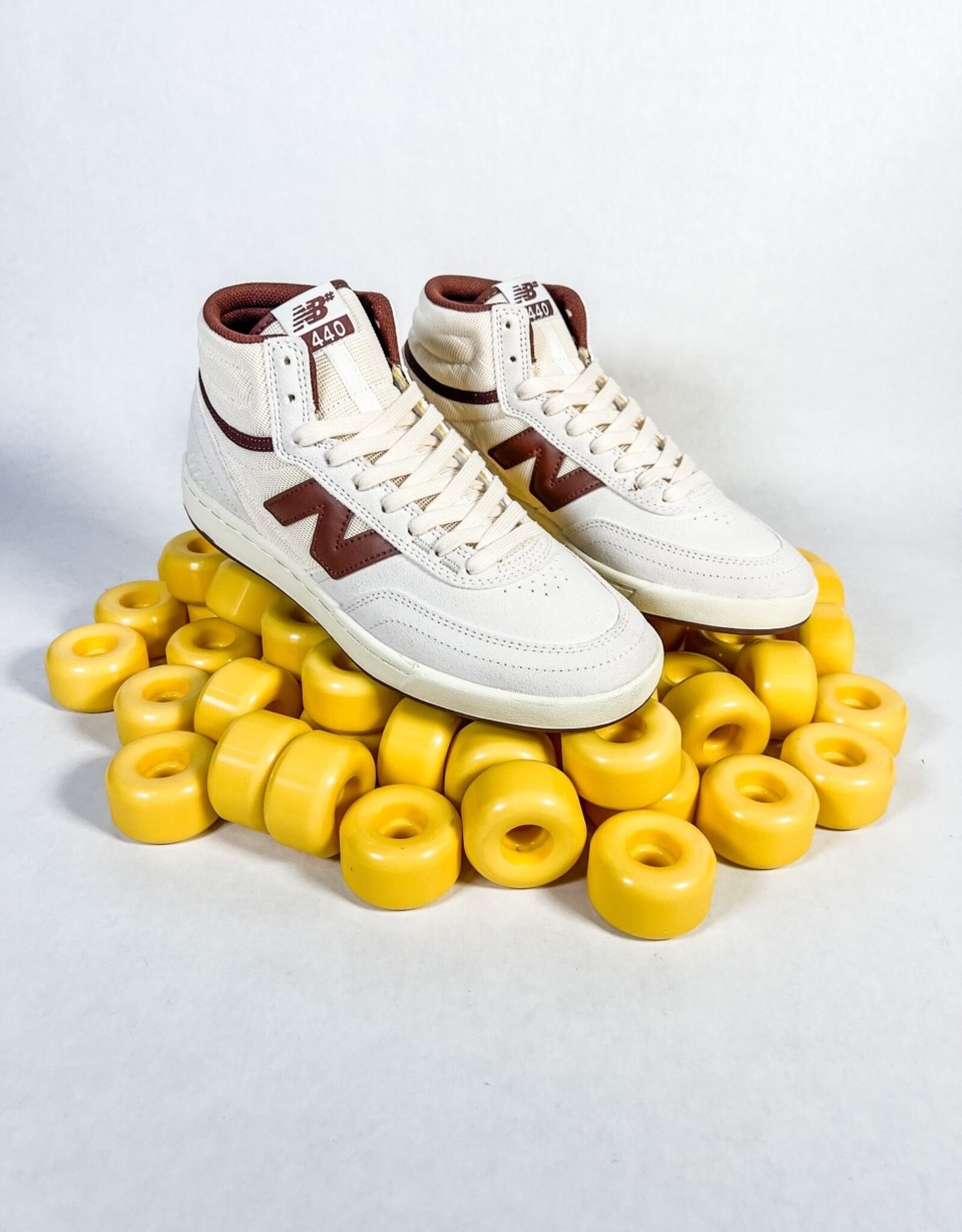 NEW BALANCE NUMERIC 440 HIGH V2 - WHITE/BROWN