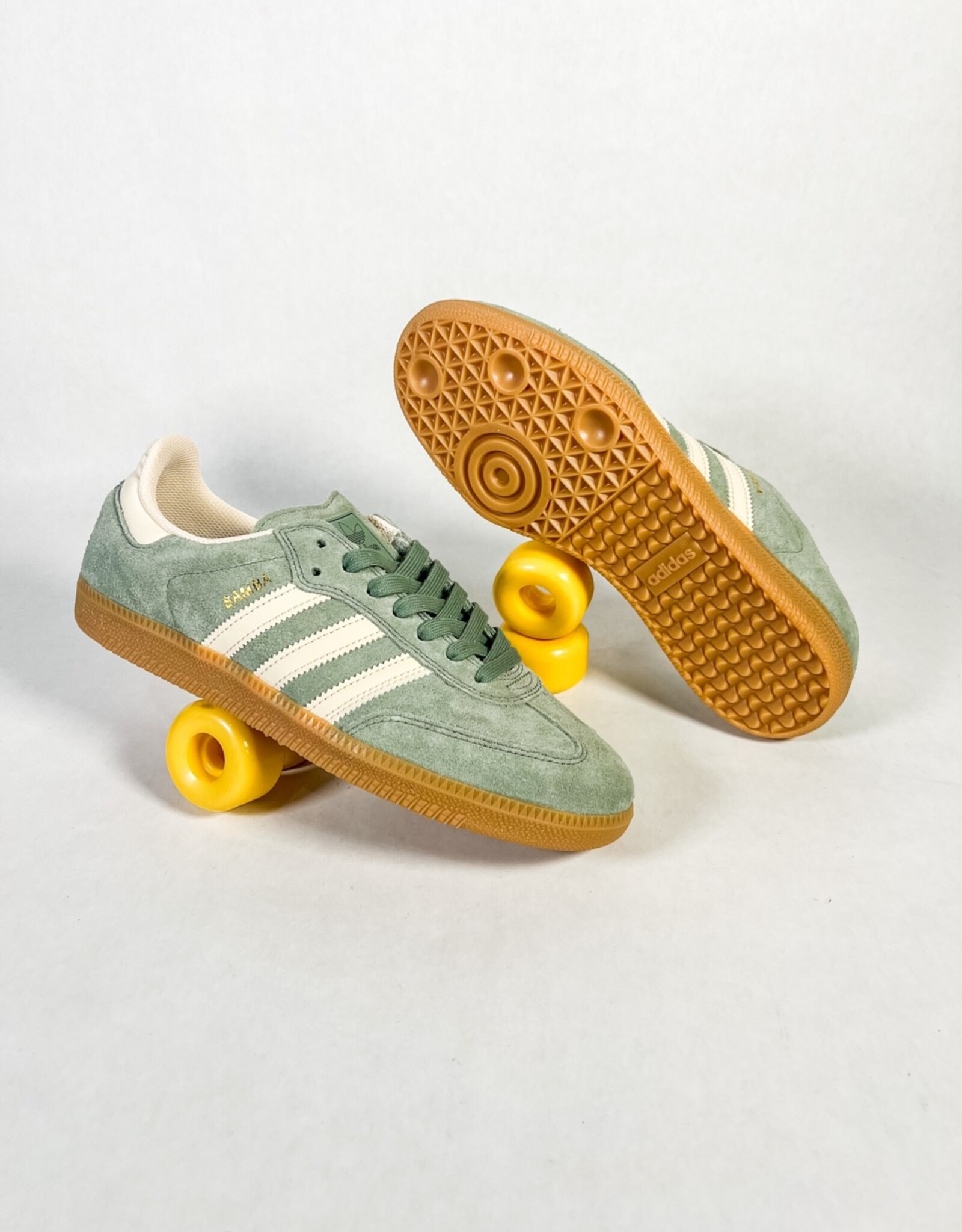 ADIDAS SAMBA ADV SILVER GREEN/WONDER WHITE
