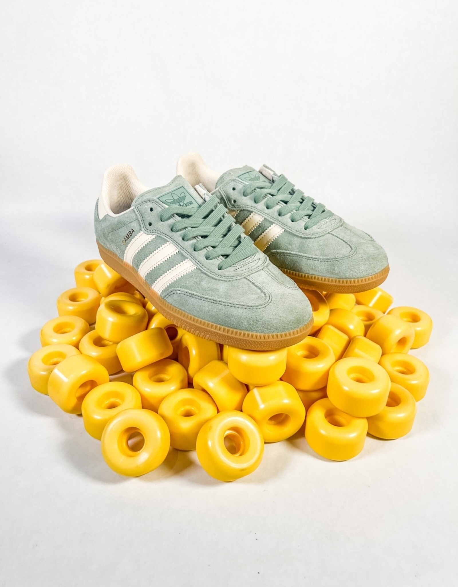 ADIDAS SAMBA ADV SILVER GREEN/WONDER WHITE