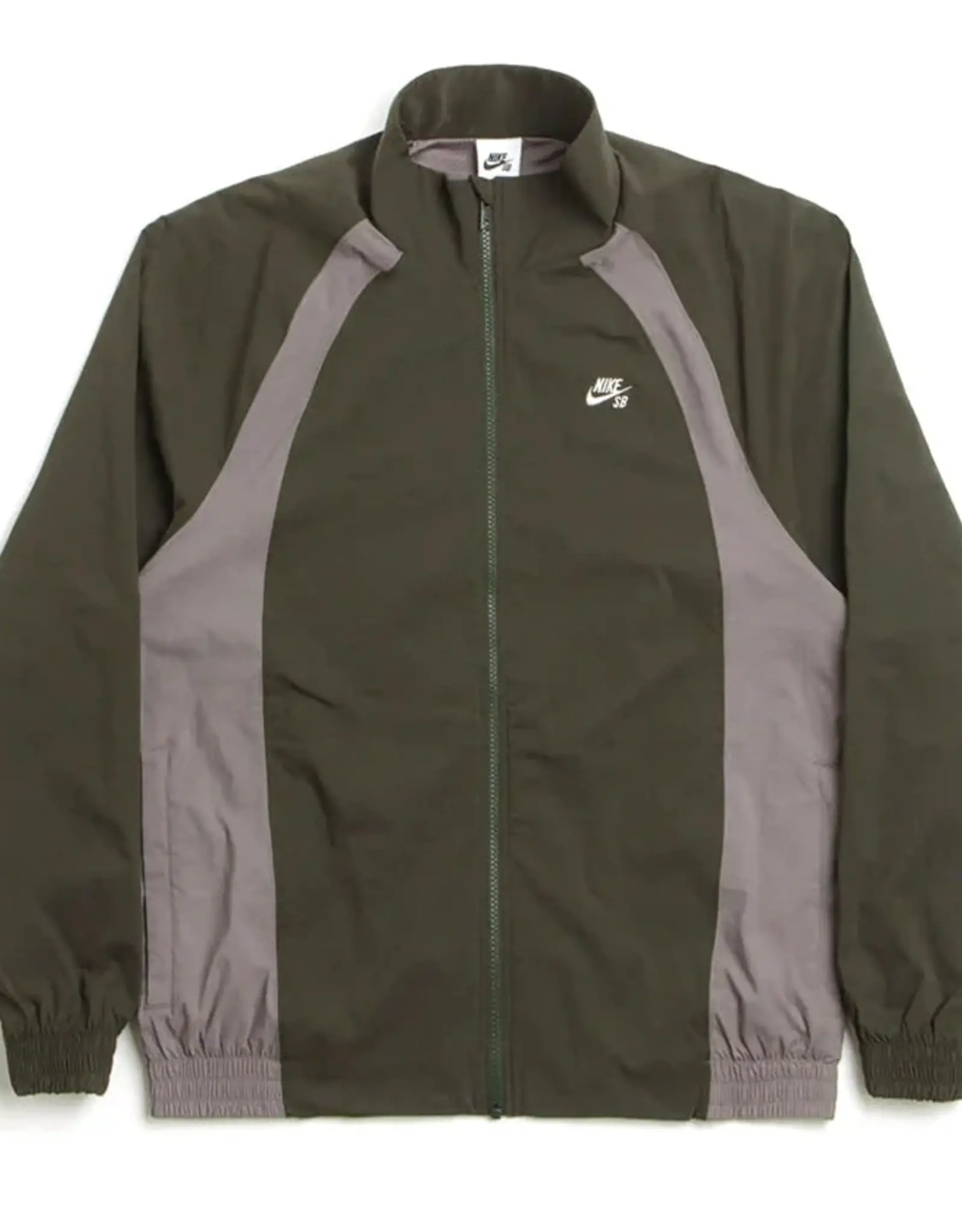 NIKE NIKE SB FULL ZIP WOVEN SKATE JACKET  - SEQUOIA/CAVE STONE