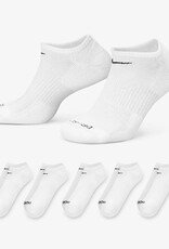 NIKE NIKE EVERYDAY PLUS CUSHIONED NO SHOW SOCK 6 PACK  - WHITE