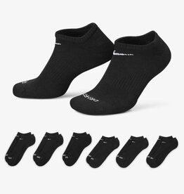 NIKE NIKE EVERYDAY PLUS CUSHIONED NO SHOW SOCK 6 PACK  - BLACK