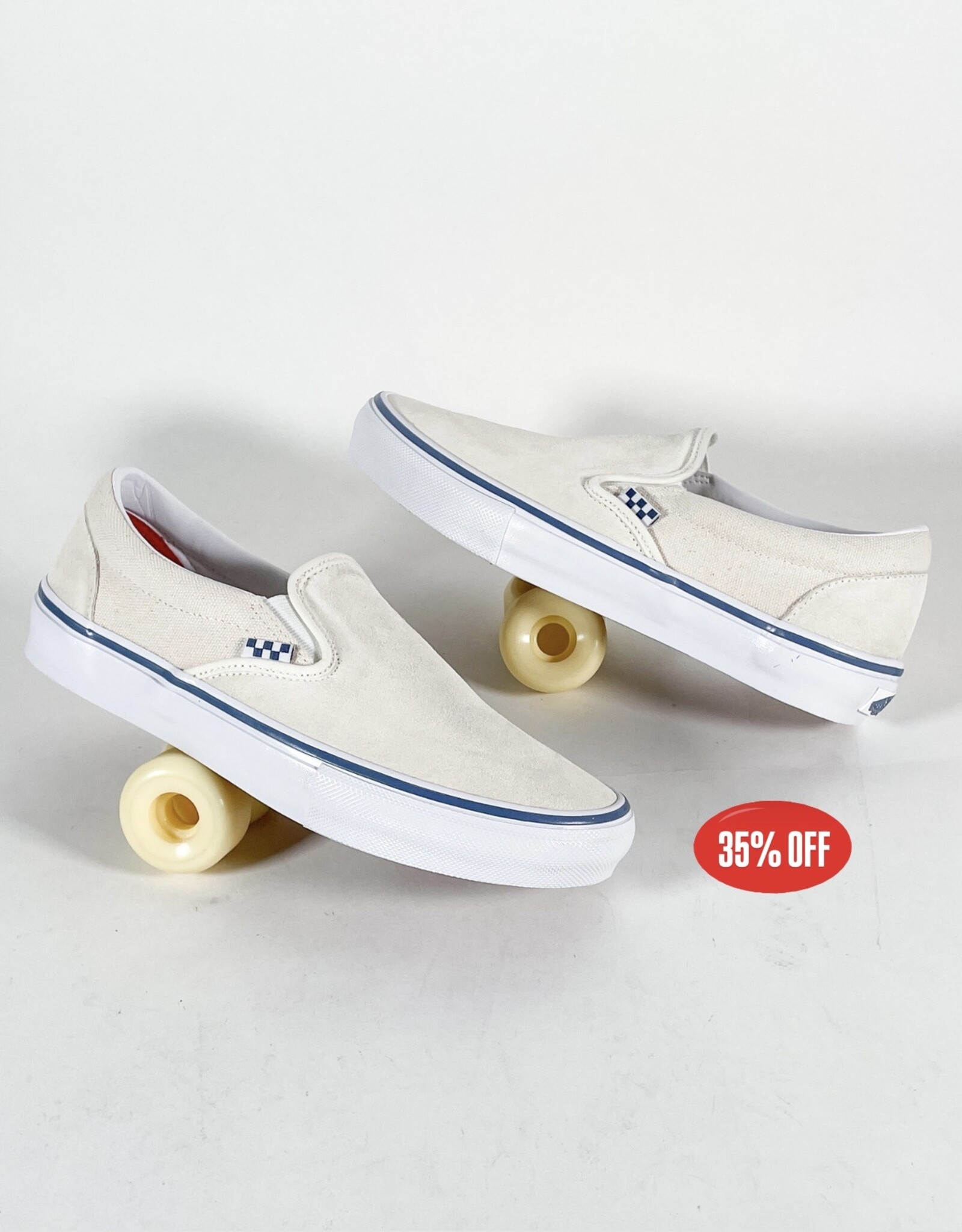 VANS VANS SKATE SLIP-ON - (RAW CANVAS) CLASSIC WHITE