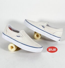 VANS SKATE SLIP-ON - (RAW CANVAS) CLASSIC WHITE