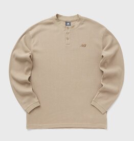 NEW BALANCE NB NUMERIC WAFFLE KNIT L/S HENLEY - OATMEAL