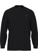 NEW BALANCE NB NUMERIC WAFFLE KNIT L/S HENLEY - BLACK