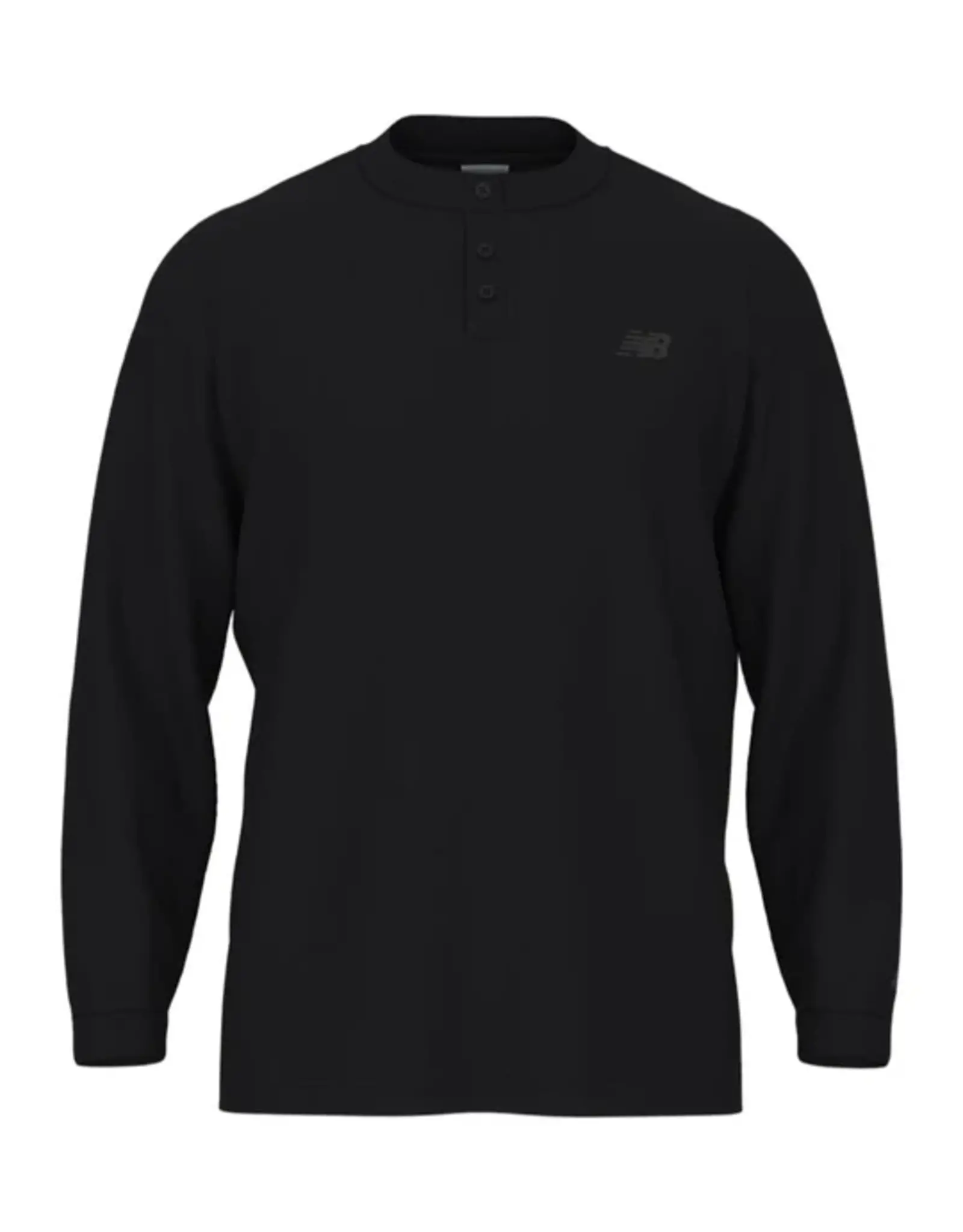 NEW BALANCE NB NUMERIC WAFFLE KNIT L/S HENLEY - BLACK