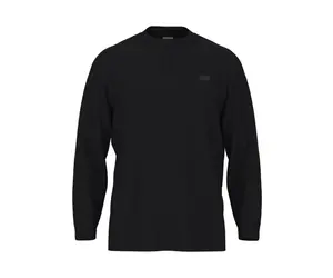 NB NUMERIC WAFFLE KNIT L/S HENLEY - BLACK - KINGSWELL - Los Feliz