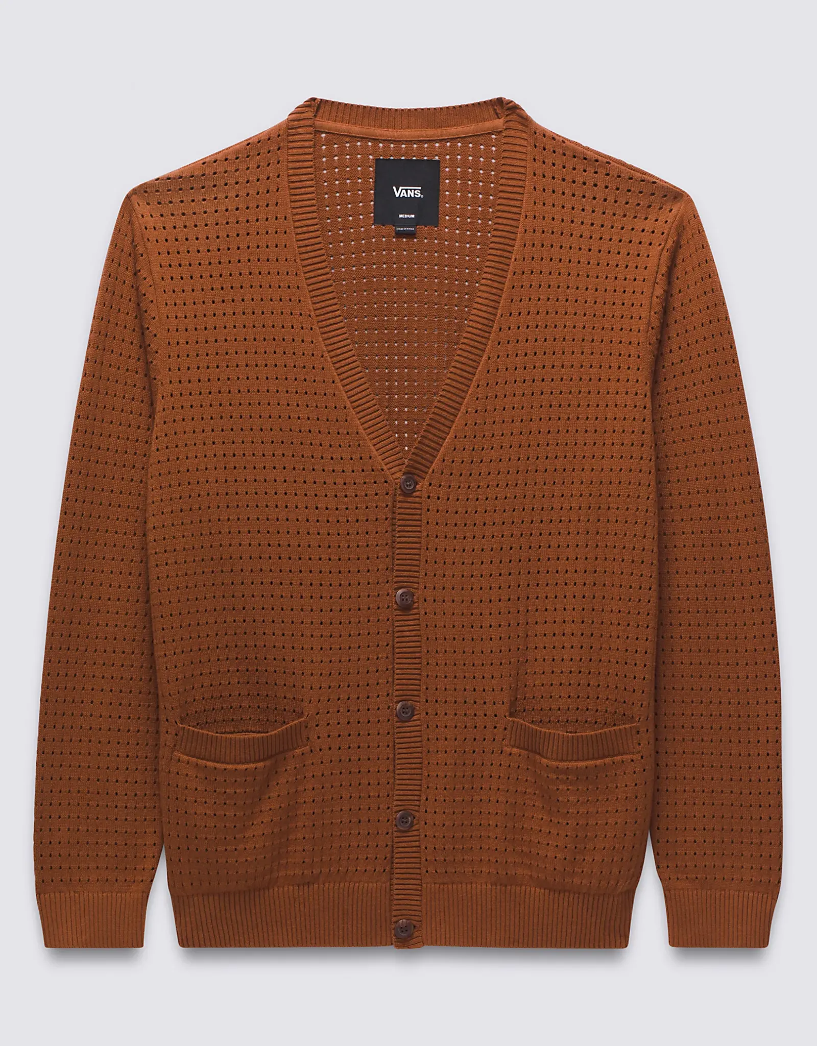 VANS VANS GRIFFIN POINTELLE CARDIGAN - TORTOISE SHELL