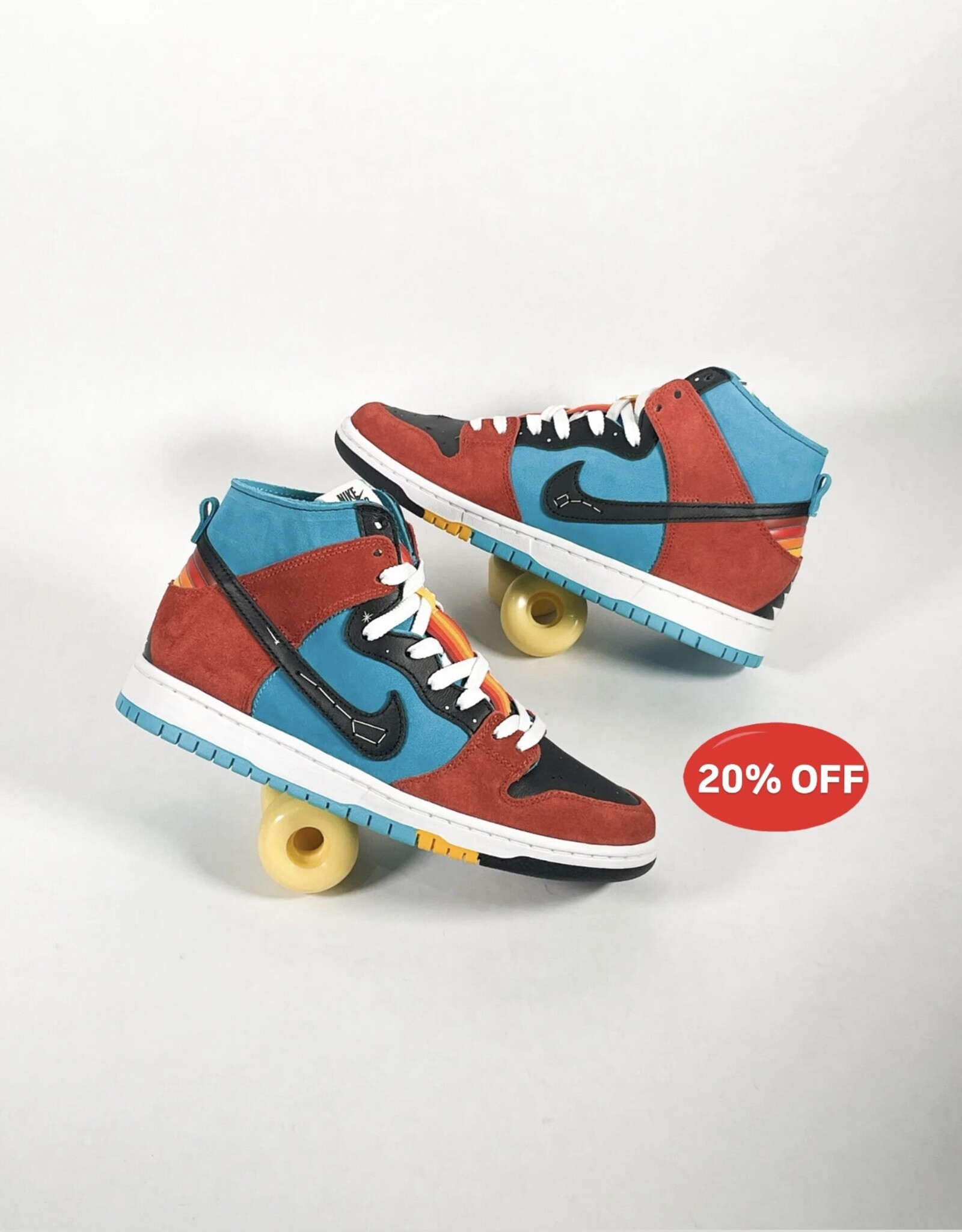 NIKE NIKE SB DUNK HIGH DECON TURQUOISE BLUE/BLACK-RUGGED ORANGE