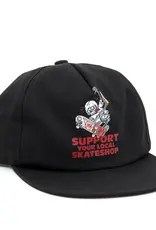 SKATE SHOP DAY SKATE SHOP DAY SUPPORT YOUR LOCAL SNAPBACK HAT - BLACK