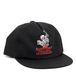 SKATE SHOP DAY SKATE SHOP DAY SUPPORT YOUR LOCAL SNAPBACK HAT - BLACK