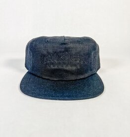 KINGSWELL KINGSWELL MEZA SCRIPT LINEN HAT - TONAL BLACK