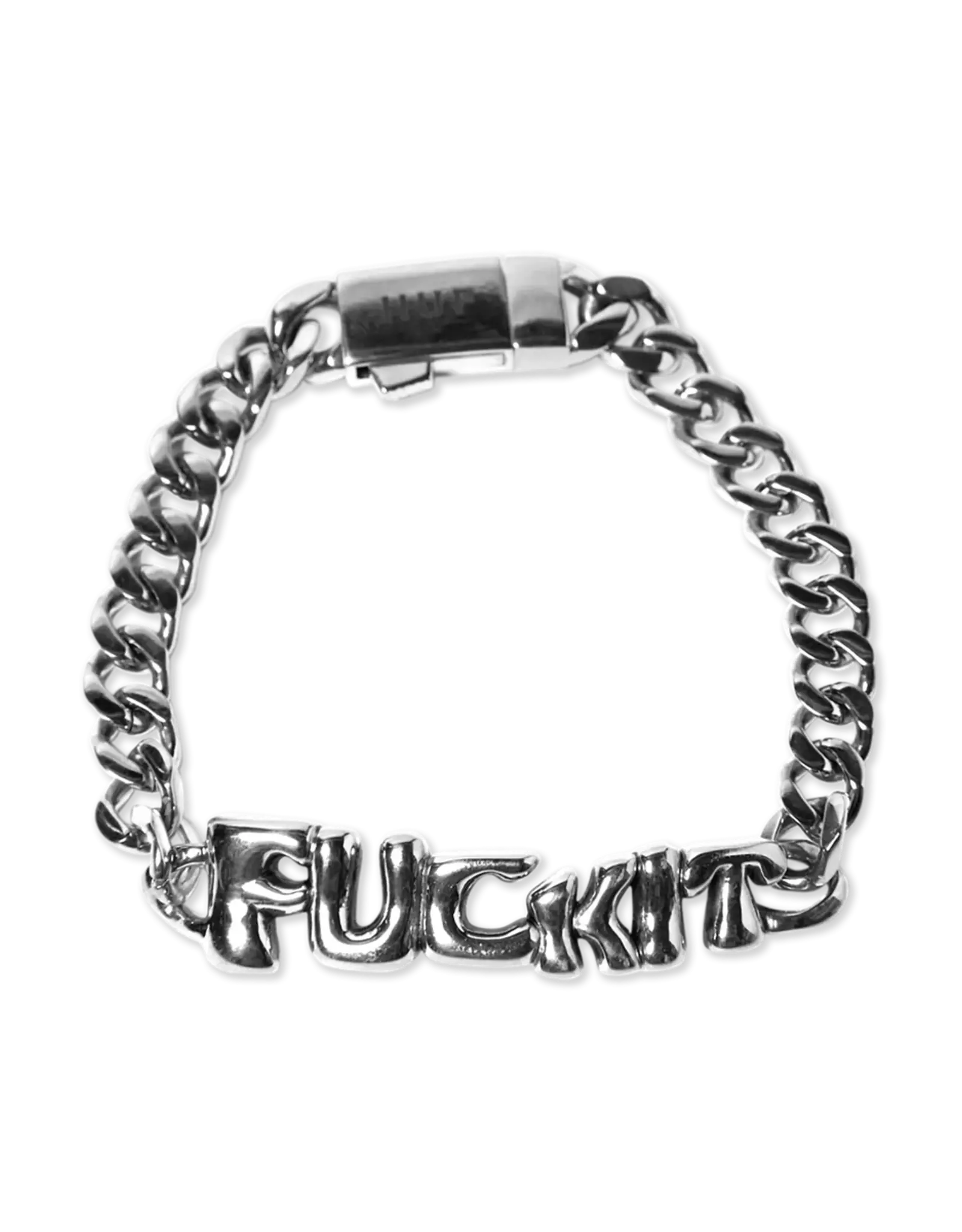 HUF FUCK IT WARPED ID BRACELET - SILVER