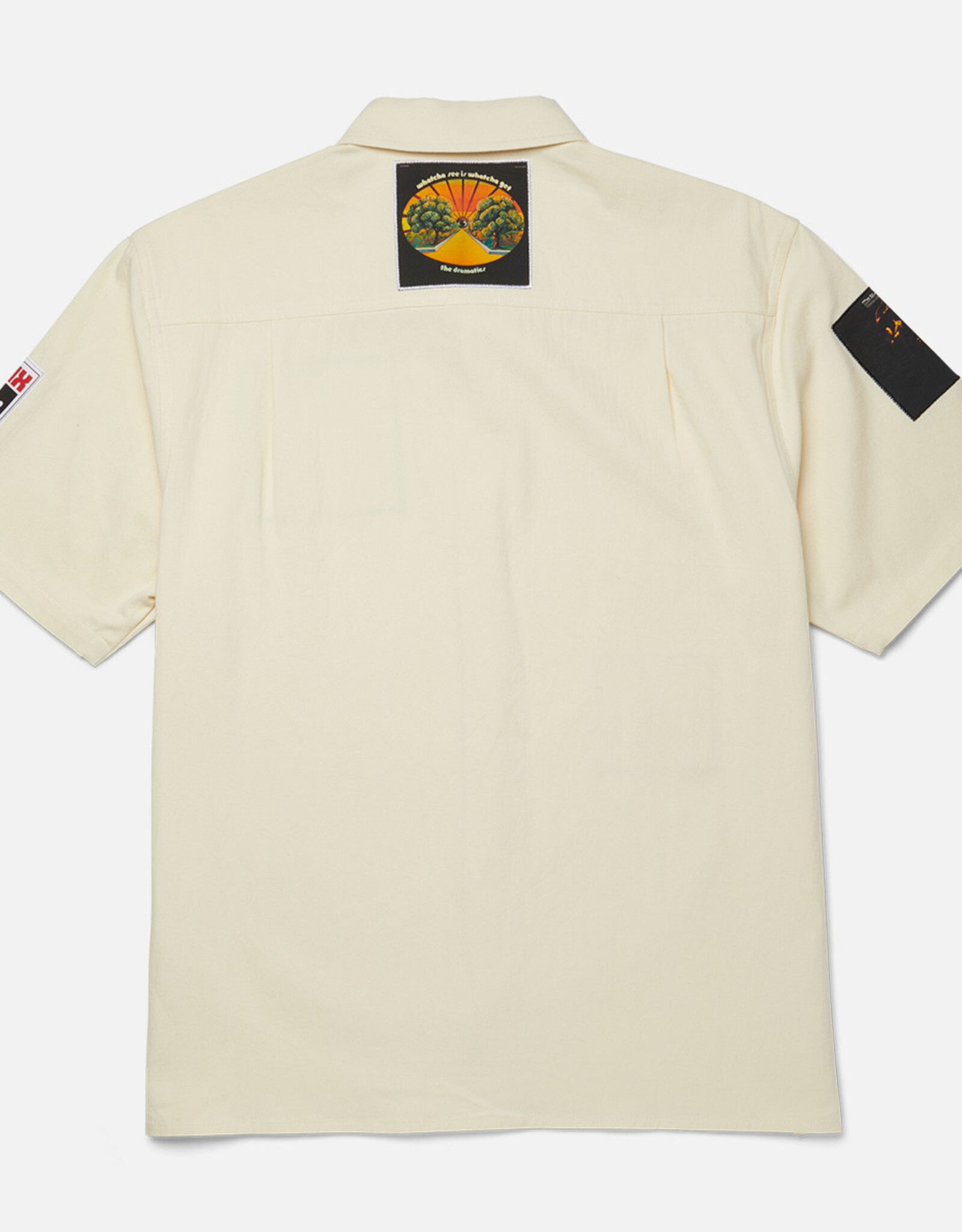 HUF STAX PATCHES BUTTON UP - NATURAL