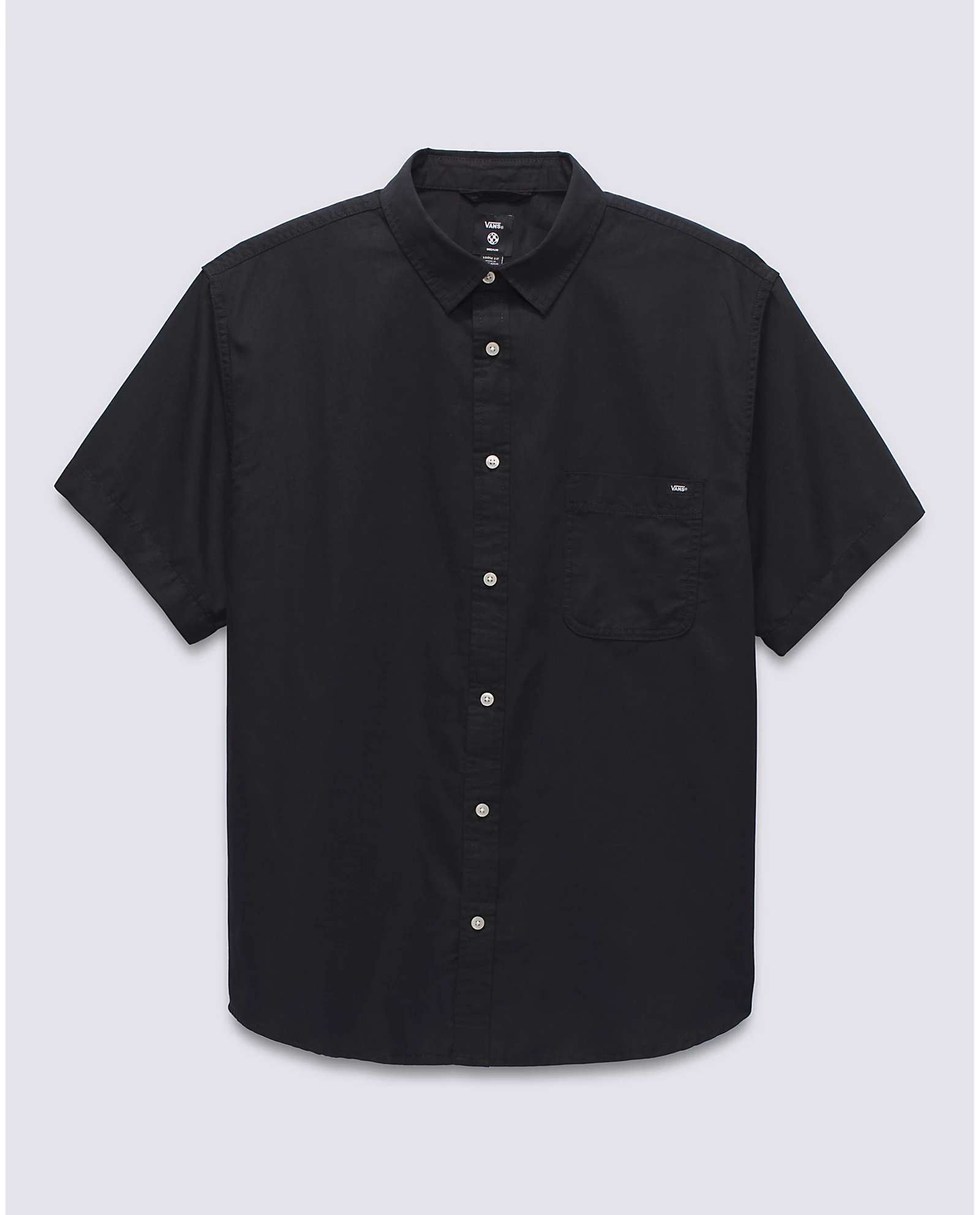 vans dress shirt Lawson Solid Ss Woven (Mens) | Black while signature Vans details deliver an unmistakable edge VANS LAWSON S/S WOVEN SHIRT