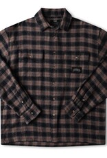 FORMER FORMER MANNERS PLAID L/S SHIRT - TAUPE