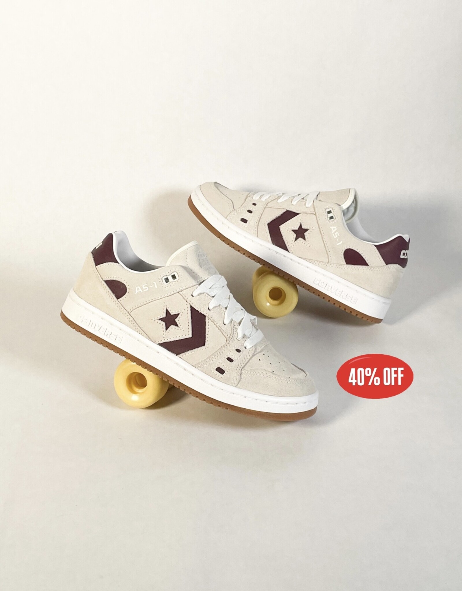 CONVERSE CONVERSE CONS AS-1 "ALEXIS SABLONE" PRO OX EGRET/DARK BURGUNDY/GUM