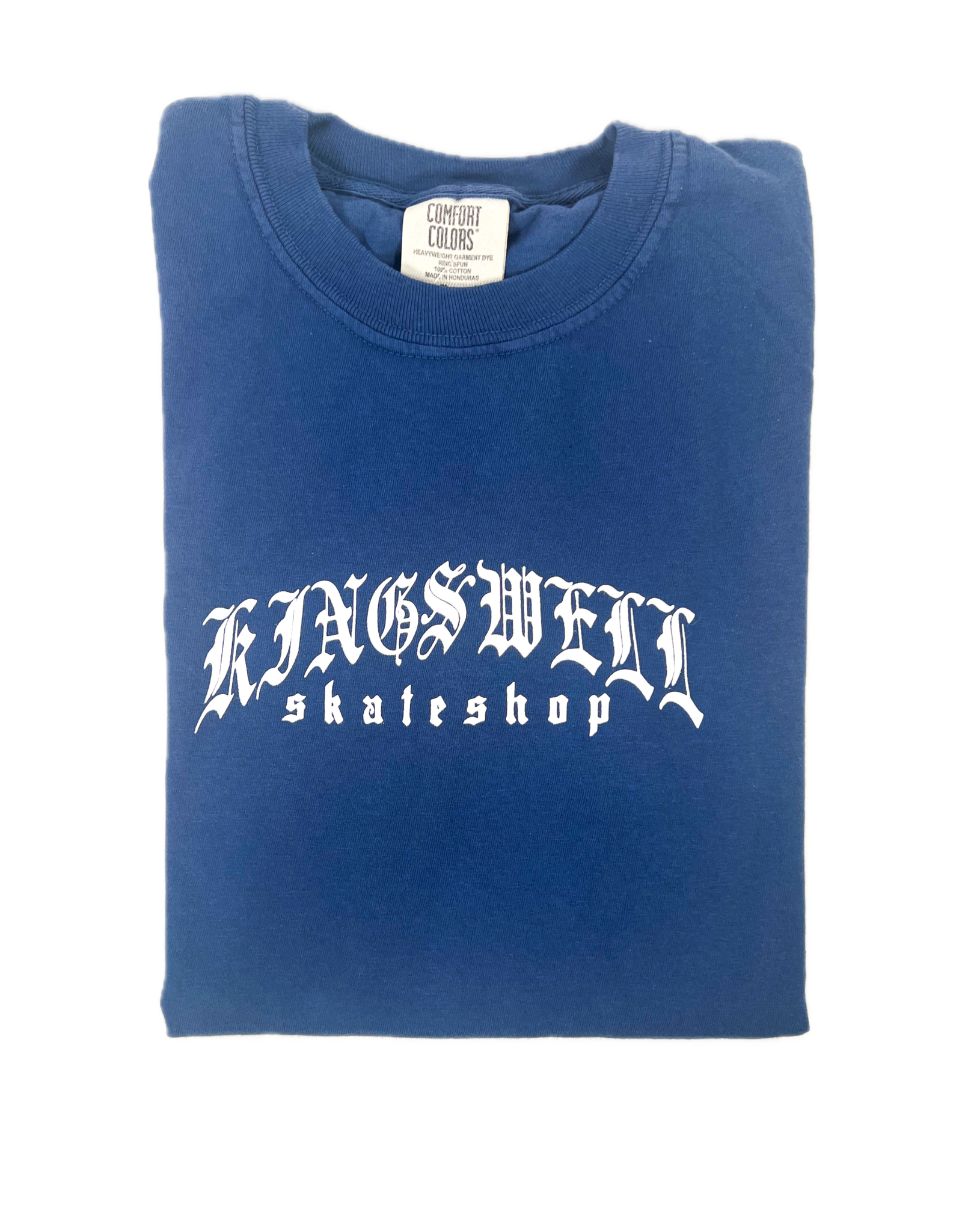 KINGSWELL KINGSWELL MEZA SCRIPT TEE - CHINA BLUE